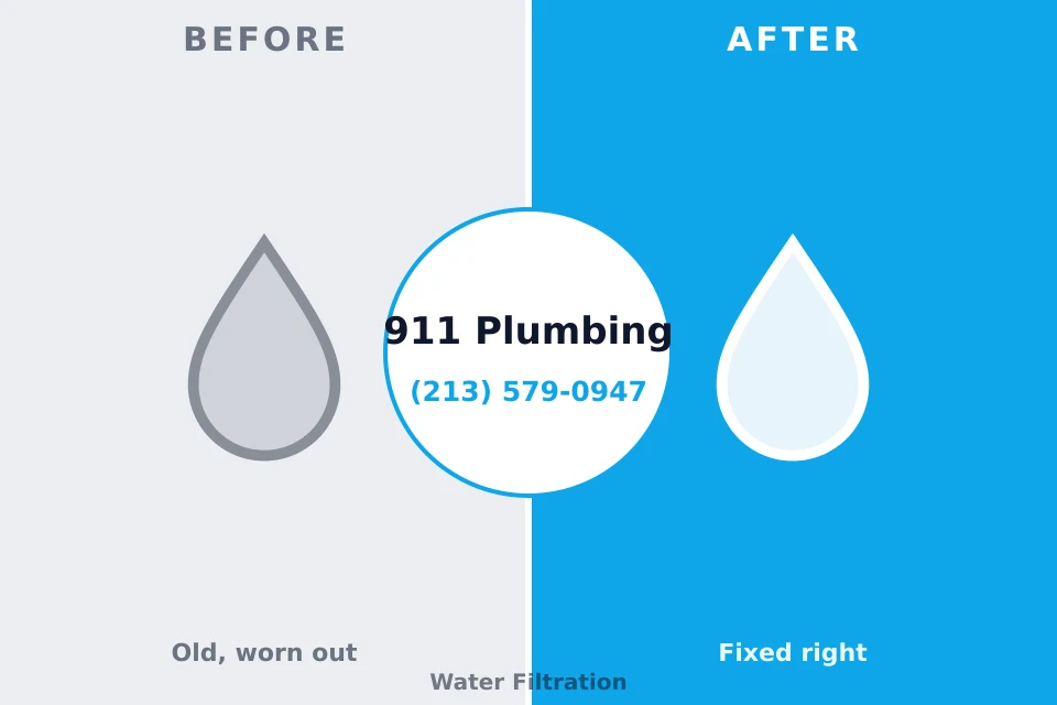 Before and after: plumbing repair Clintonville, WI